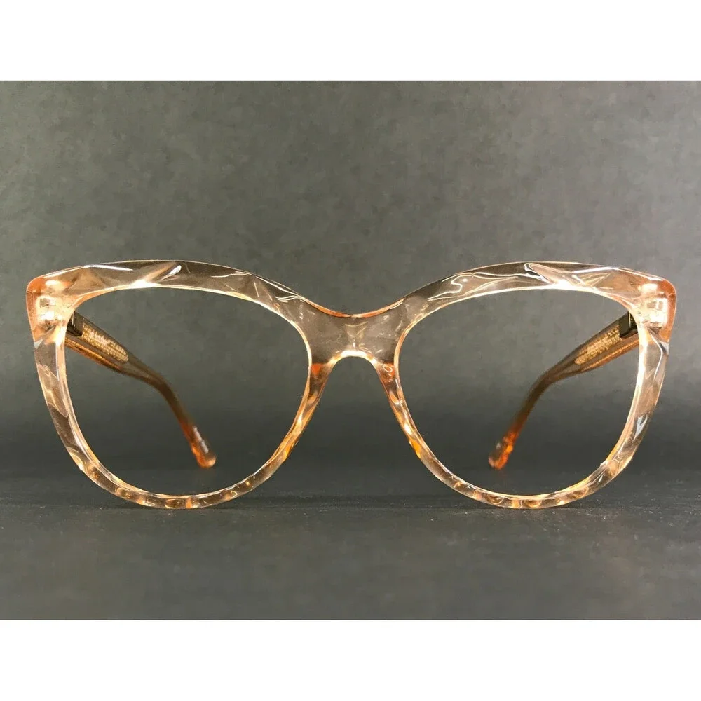 Capri Eyeglasses Frames UP 312 Blush Orange Clear Cat Eye Full Rim 52-18-140